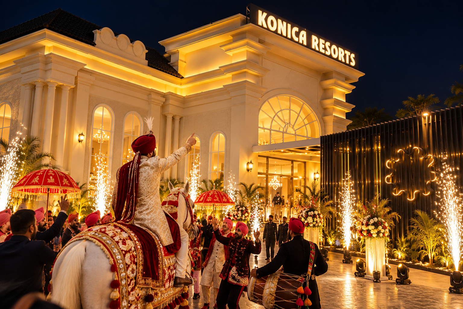 Cinematic baraat arrival